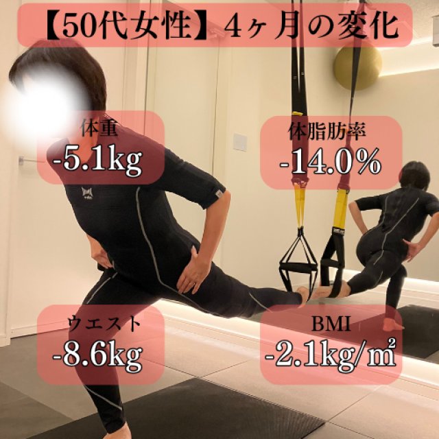 50代女性会員様ビフォーアフター｜札幌宮の森インパクトジム
