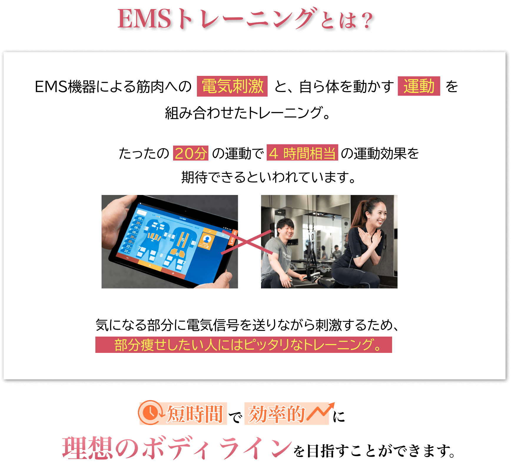 EMSトレーニングで部分痩せ